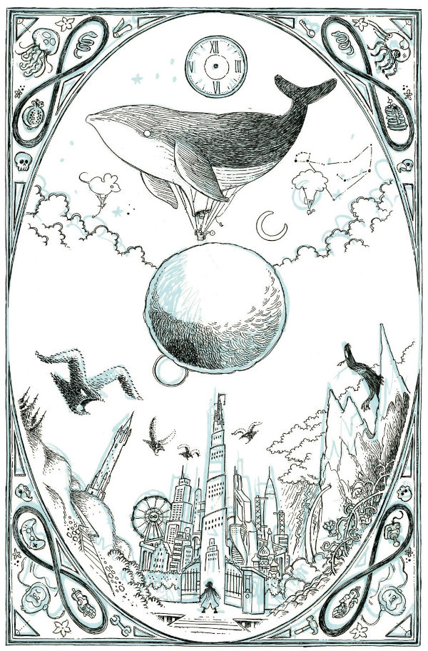 Vorzeichnung für Buchcover zu Immerland, Carl Hanser Verlag, 2025 © Flix (Felix Görmann)