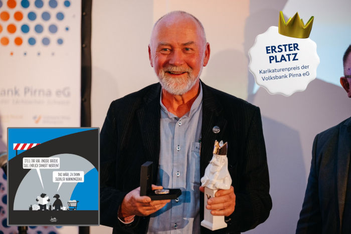 Steffen Jacob gewinnt den 5. Karikaturenpreis Sächsisch vergoldet 3 2