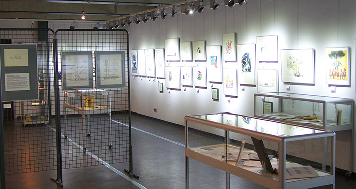 Blick in die Räumlichkeiten vom Cartoonmuseum in Luckau